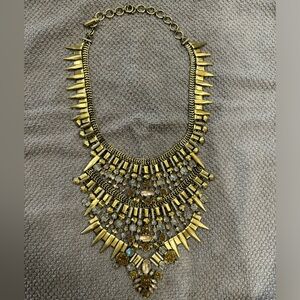 Kendra scott Serayah Necklace Antique Brass Rose Gold Drusy Brown M